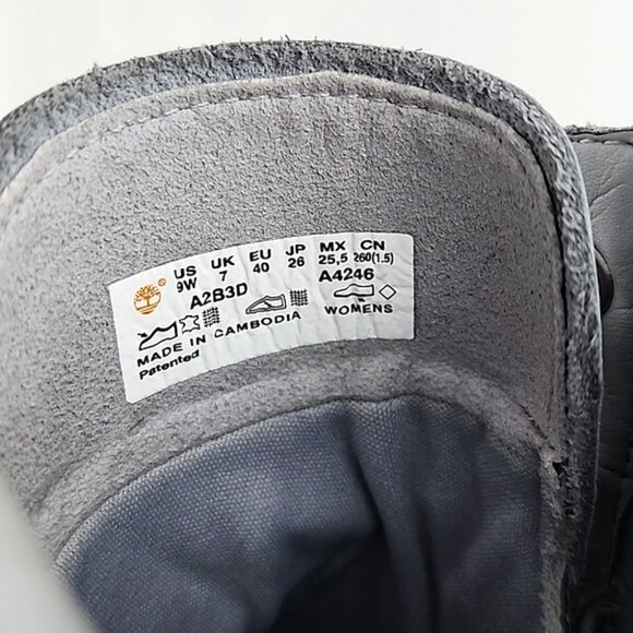 Timberland Women's Lucia Way Waterproof Grey Nubuck Leather Ankle Boots Size 9W - Picture 11 of 16